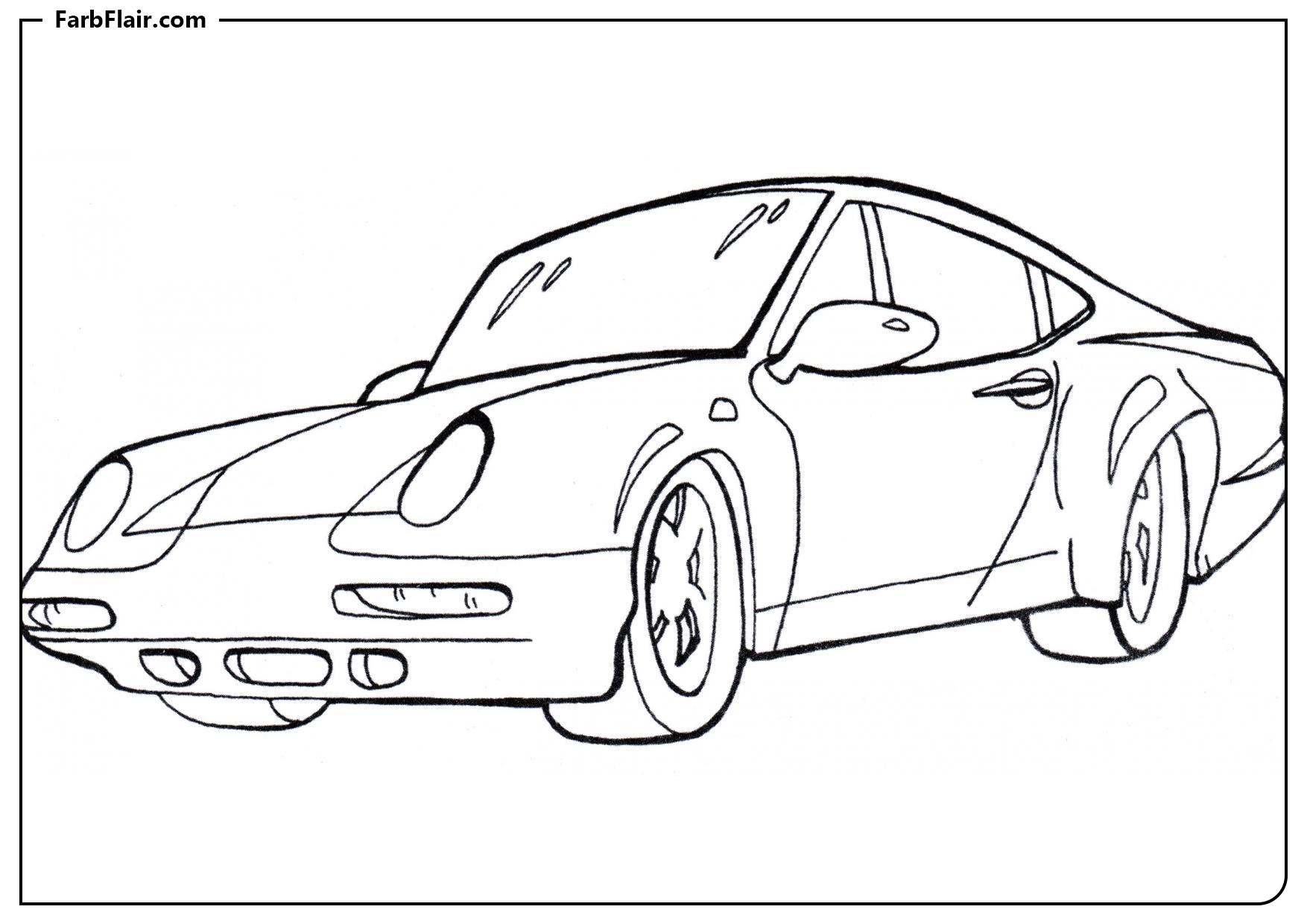 Ausmalbild Alter Porsche Kostenloses