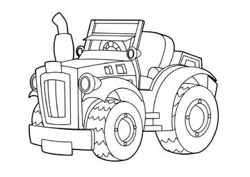 Ausmalbild Bauerntraktor