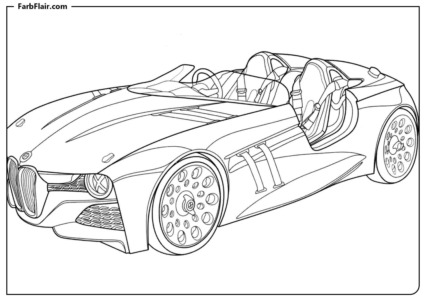 Ausmalbild BMW 328 Hommage Kostenloses