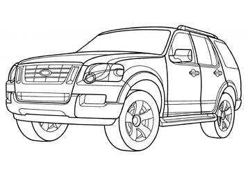 Ausmalbild Ford Explorer