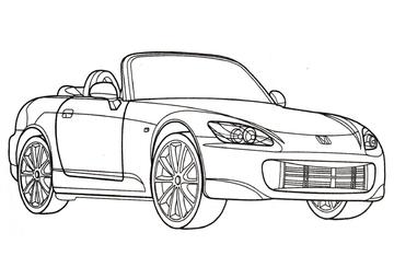 Ausmalbild Honda S2000