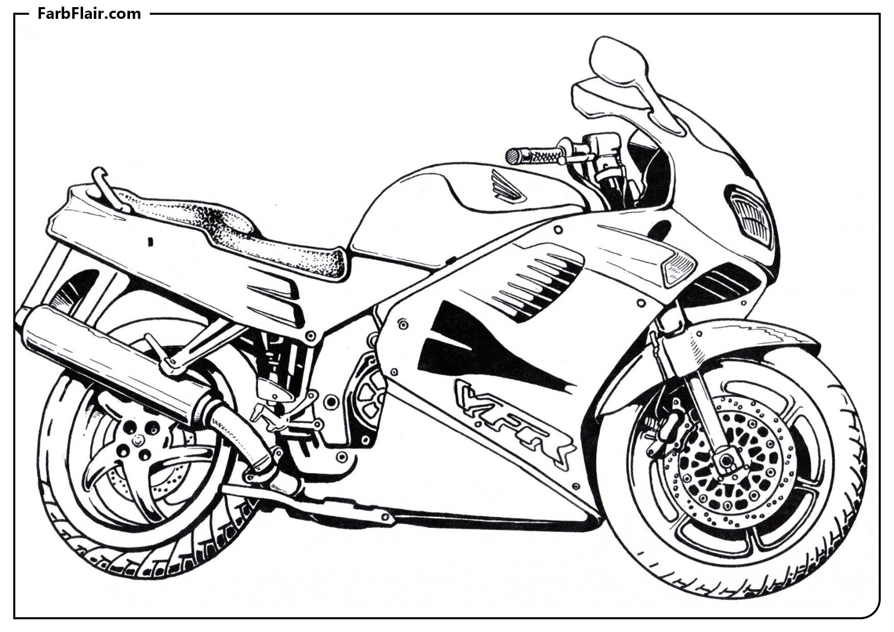 Ausmalbild Honda VFR Kostenloses