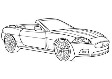 Ausmalbild Jaguar XKR Cabrio