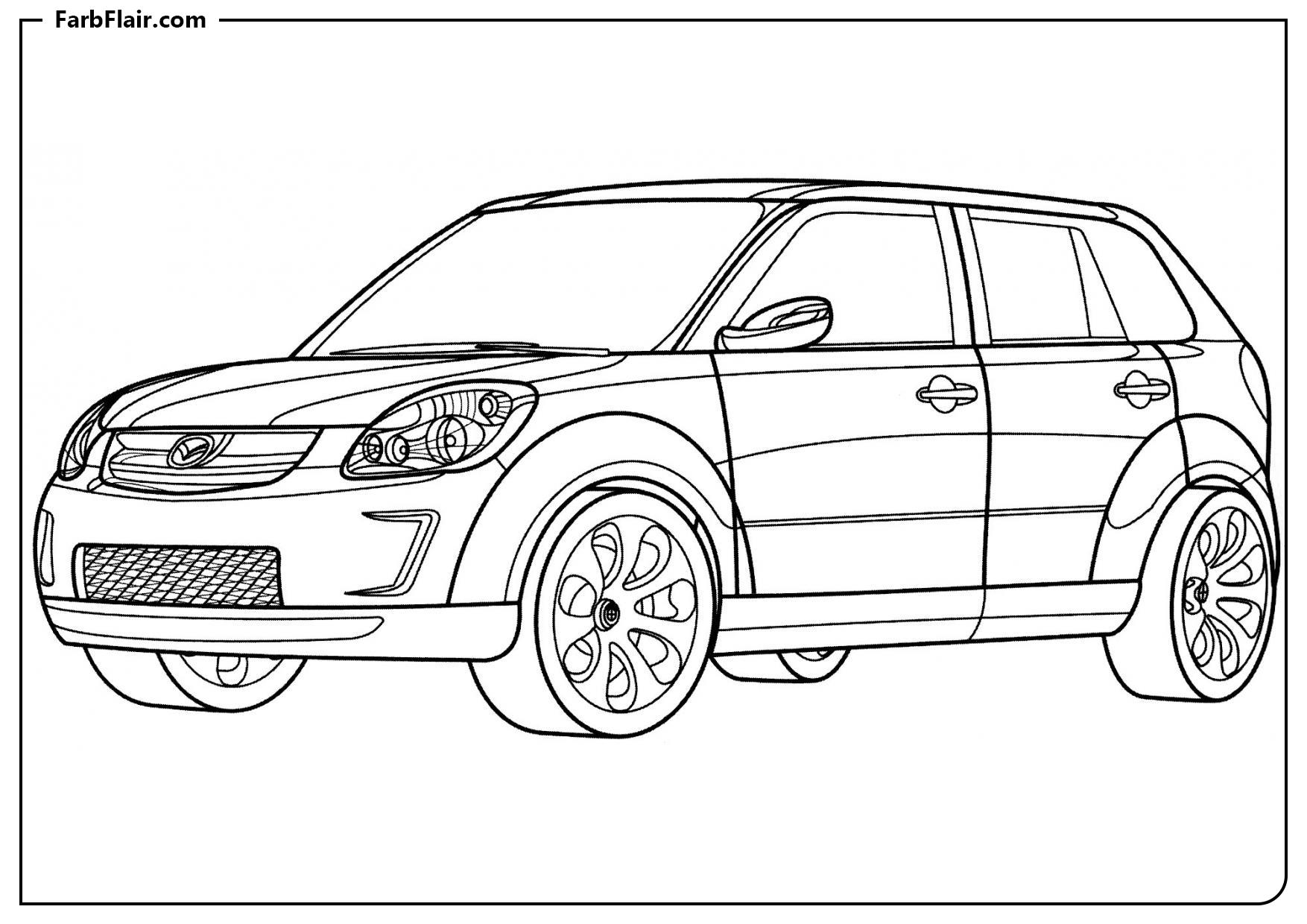 Ausmalbild Mazda MX-Micro Sport Kostenloses