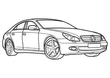 Ausmalbild Mercedes CLS-Klasse