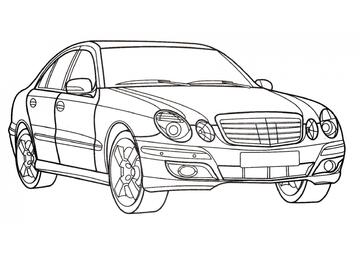 Ausmalbild Mercedes E350