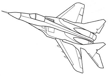 Ausmalbild MiG-29