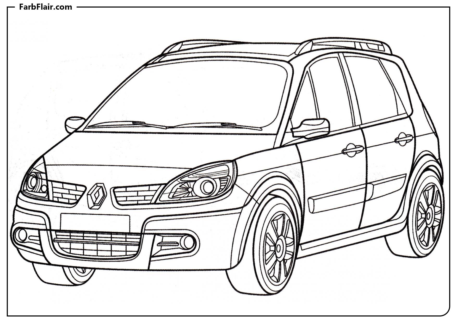 Ausmalbild Renault Scenic Kostenloses