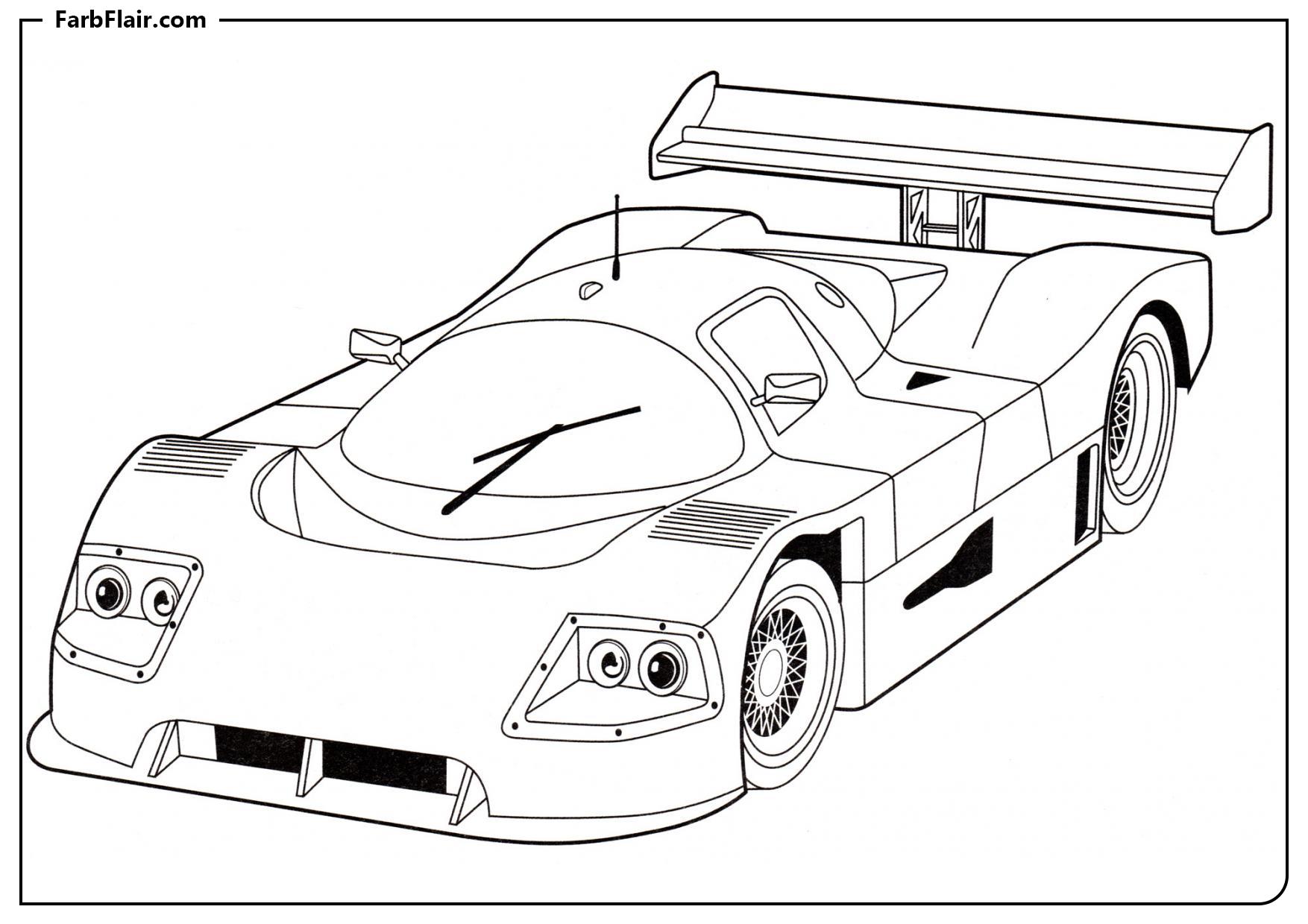 Ausmalbild Sauber Mercedes C9 Kostenloses