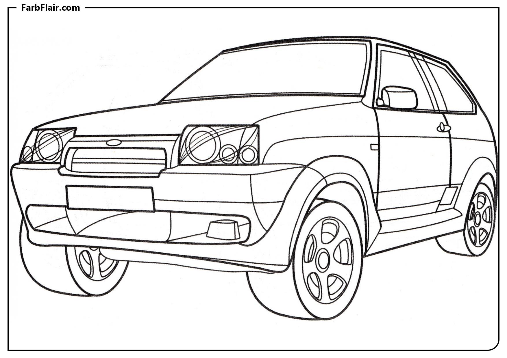 Ausmalbild VAZ 2111-90 Tarzan Kostenloses