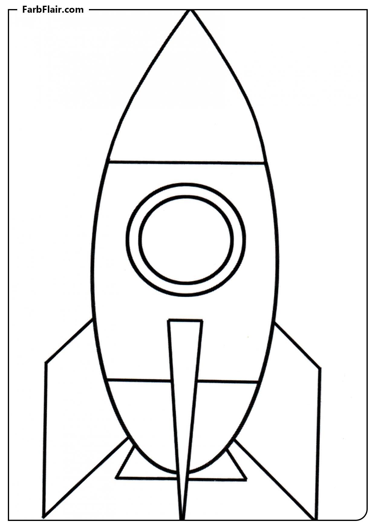 Ausmalbild Weltraumrakete Spielzeug Kostenloses