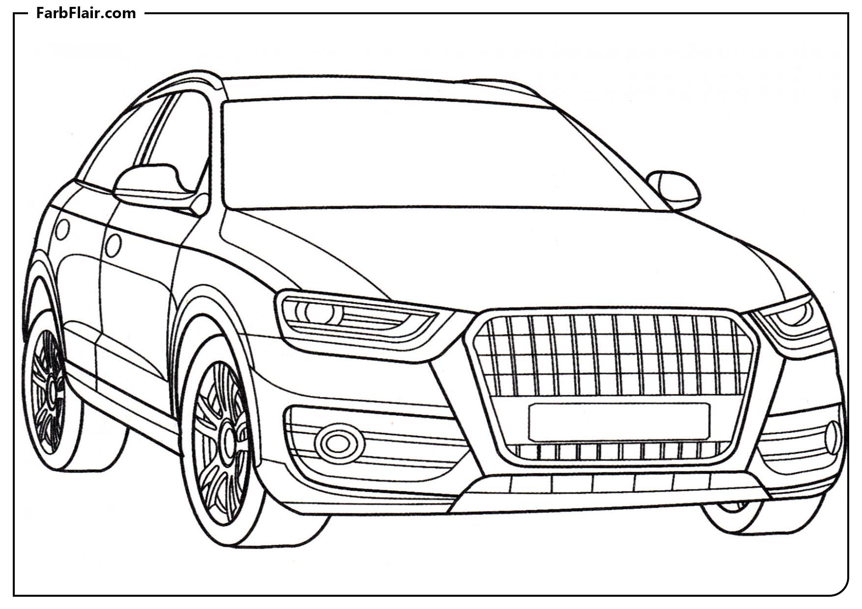 Ausmalbild Audi Q3 Kostenloses