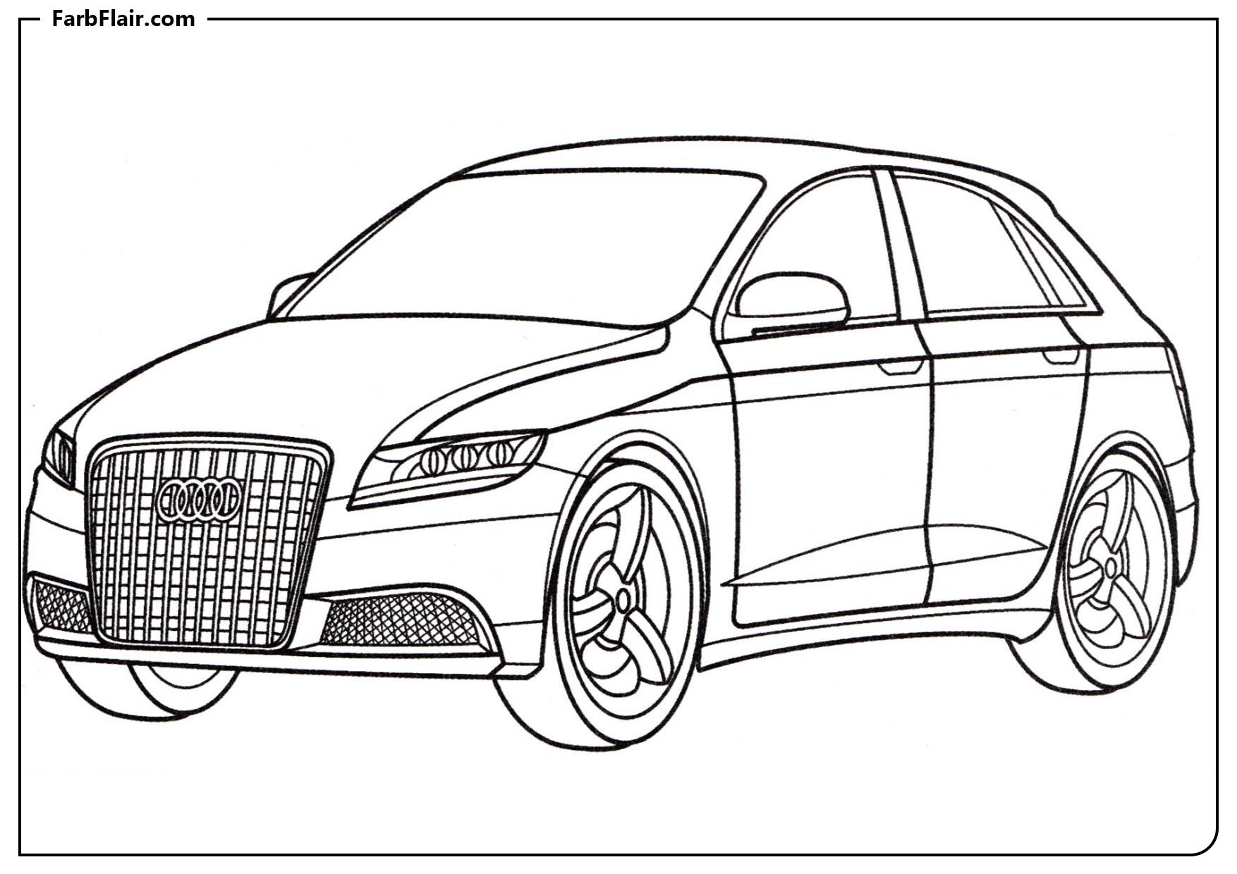 Ausmalbild Audi Roadjet Kostenloses