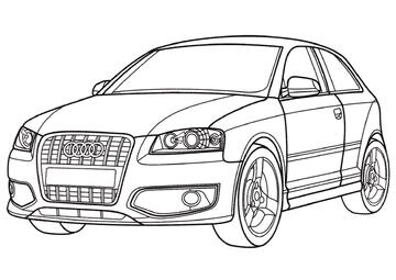 Ausmalbild Audi S3