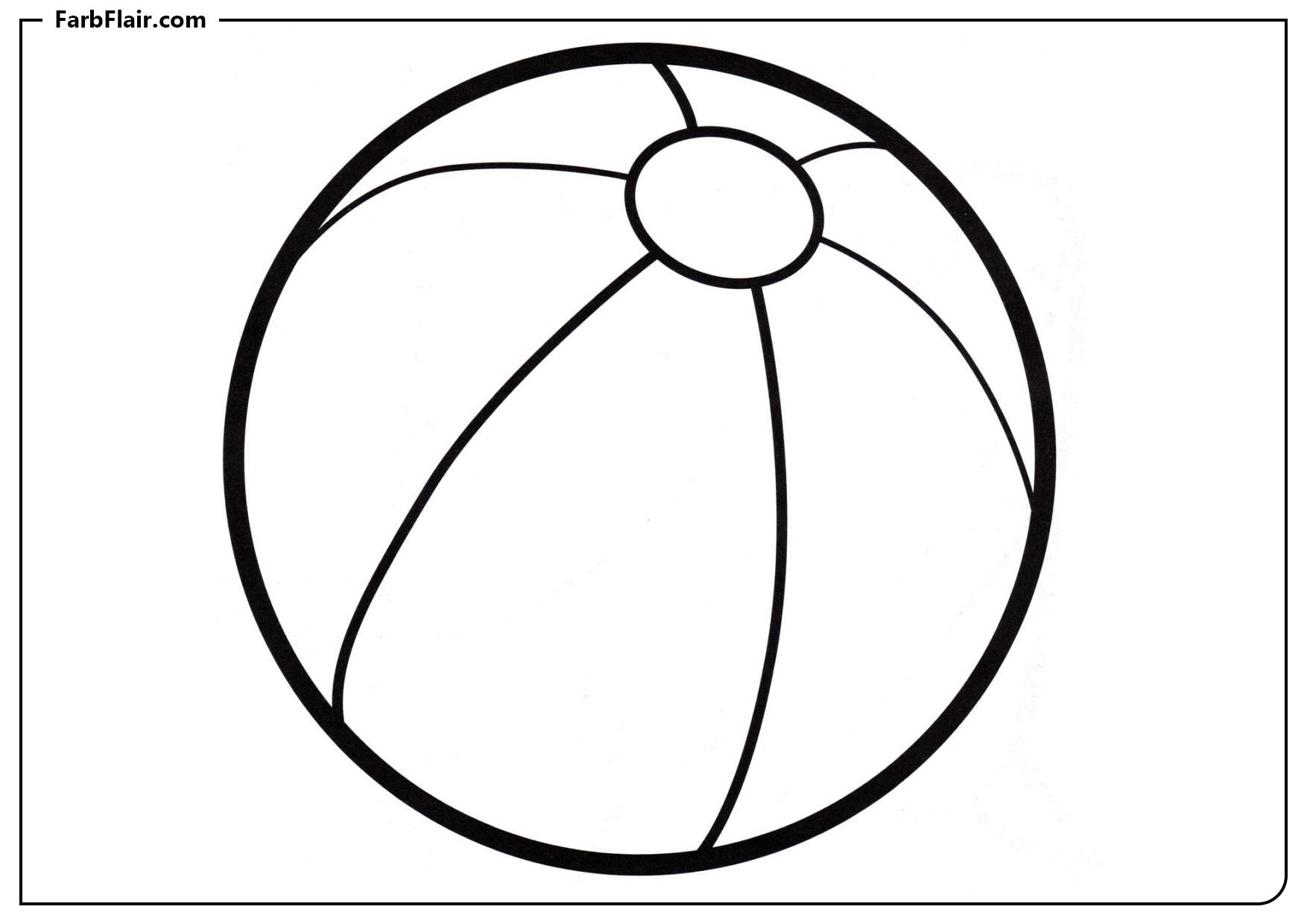 Ausmalbild Spielzeugball Kostenloses