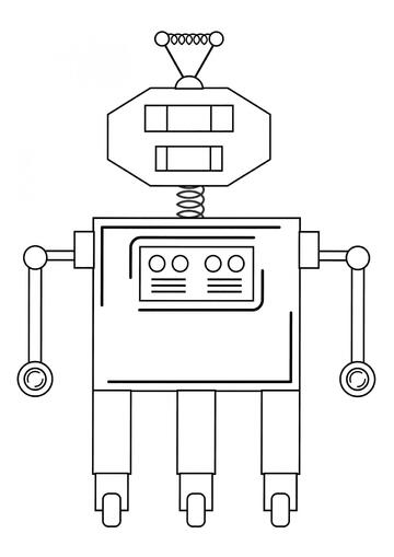 Ausmalbild Außerirdischer Roboter