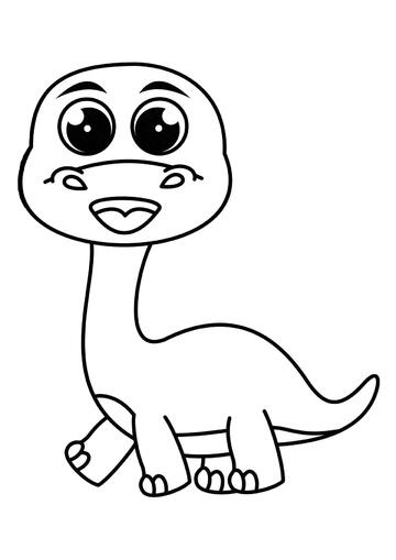 Ausmalbild Baby Brachiosaurus