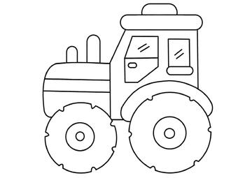 Ausmalbild Bauerntraktor