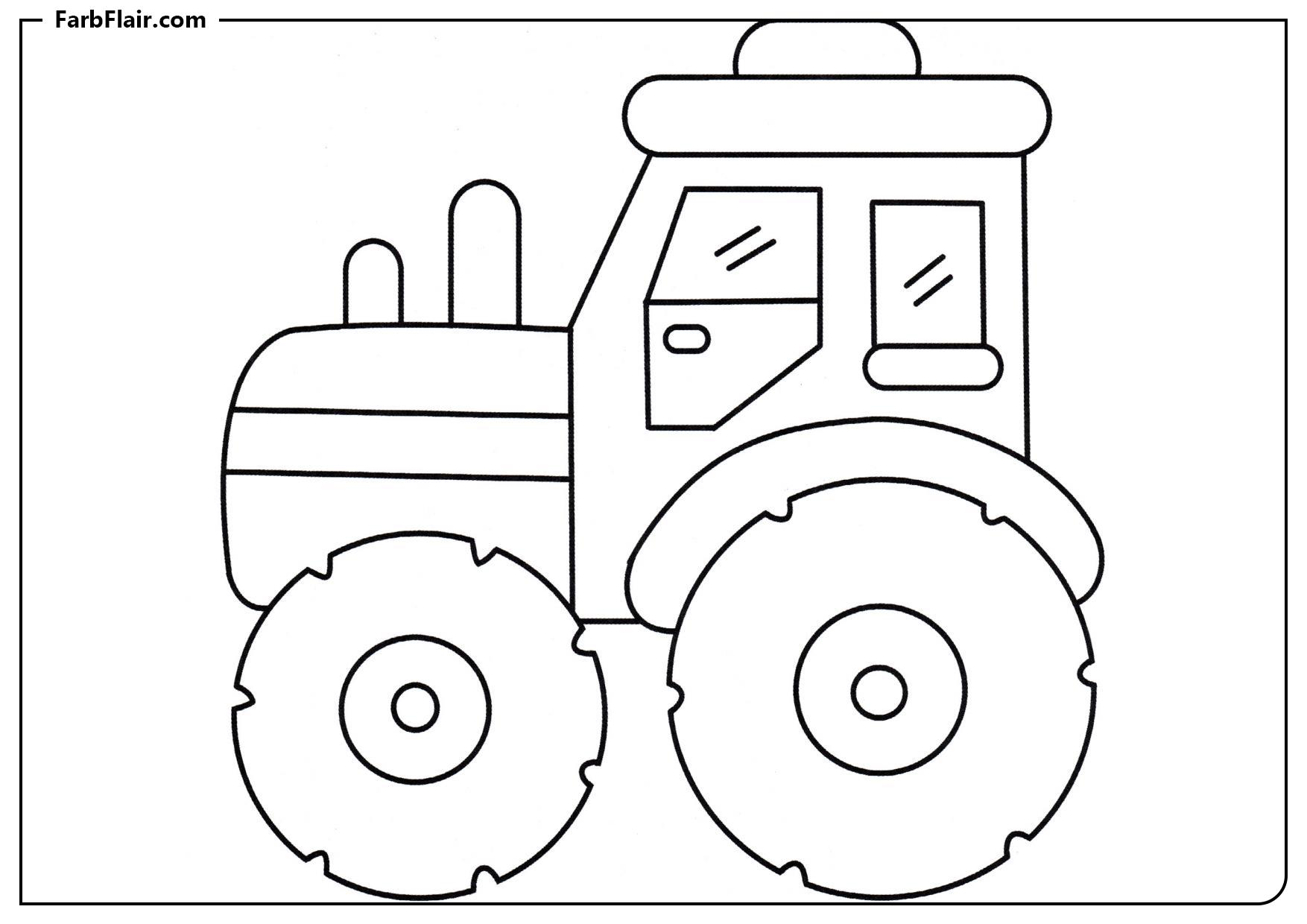 Ausmalbild Bauerntraktor Kostenloses