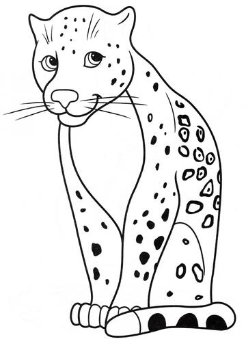 Ausmalbild Bescheidene Leopard