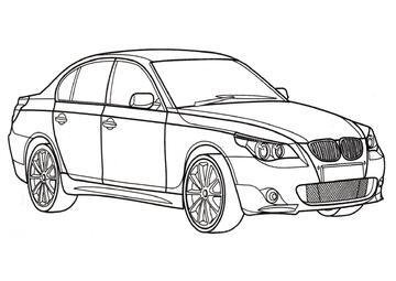 Ausmalbild BMW 5er-Serie