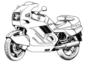 Ausmalbild BMW Motorrad