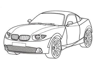 Ausmalbild BMW X Coupe