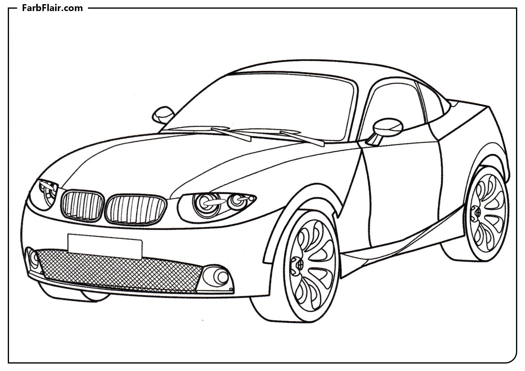 Ausmalbild BMW X Coupe Kostenloses