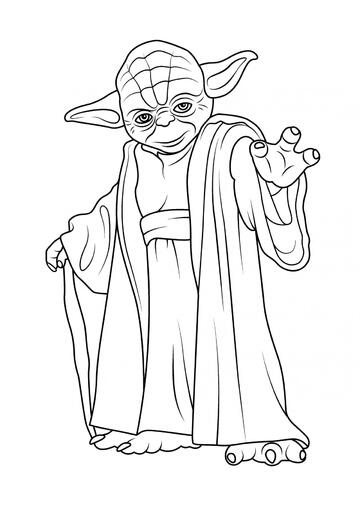 Ausmalbild Der Große Yoda