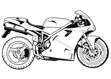 Ausmalbild Ducati Motorrad