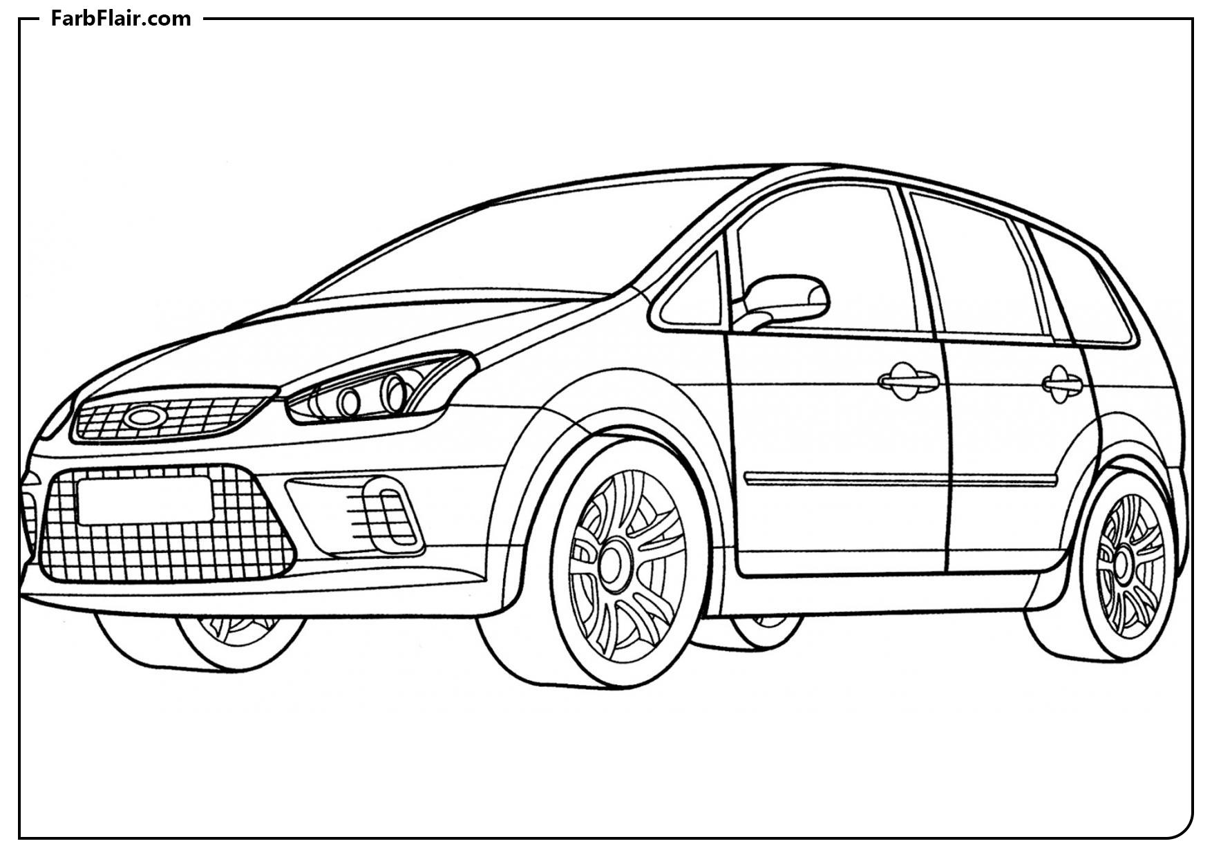 Ausmalbild Ford C-Max Kostenloses