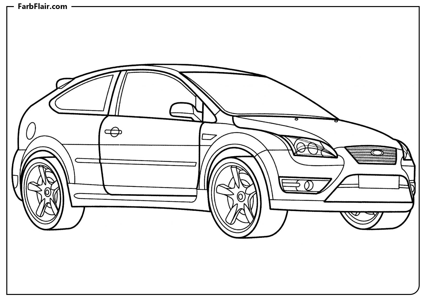 Ausmalbild Ford Focus Kostenloses