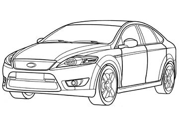 Ausmalbild Ford Mondeo