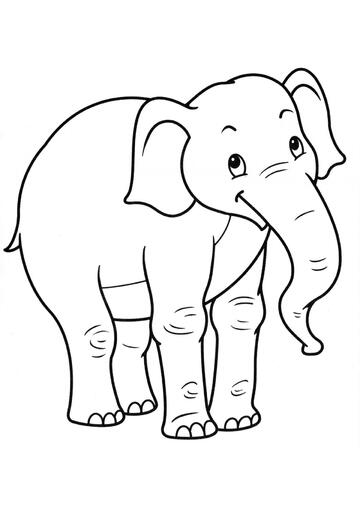 Ausmalbild Fröhlicher Elefant