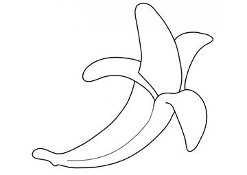 Ausmalbild Gereifte Banane