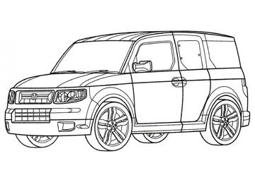 Ausmalbild Honda Element LX