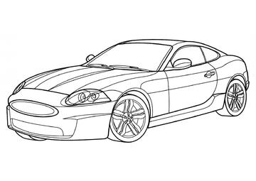 Ausmalbild Jaguar Arden XKR