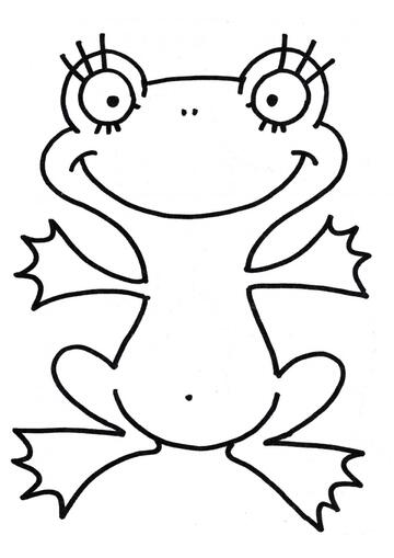 Ausmalbild Kleine Frosch