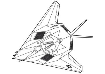 Ausmalbild Lockheed F-117 Nighthawk