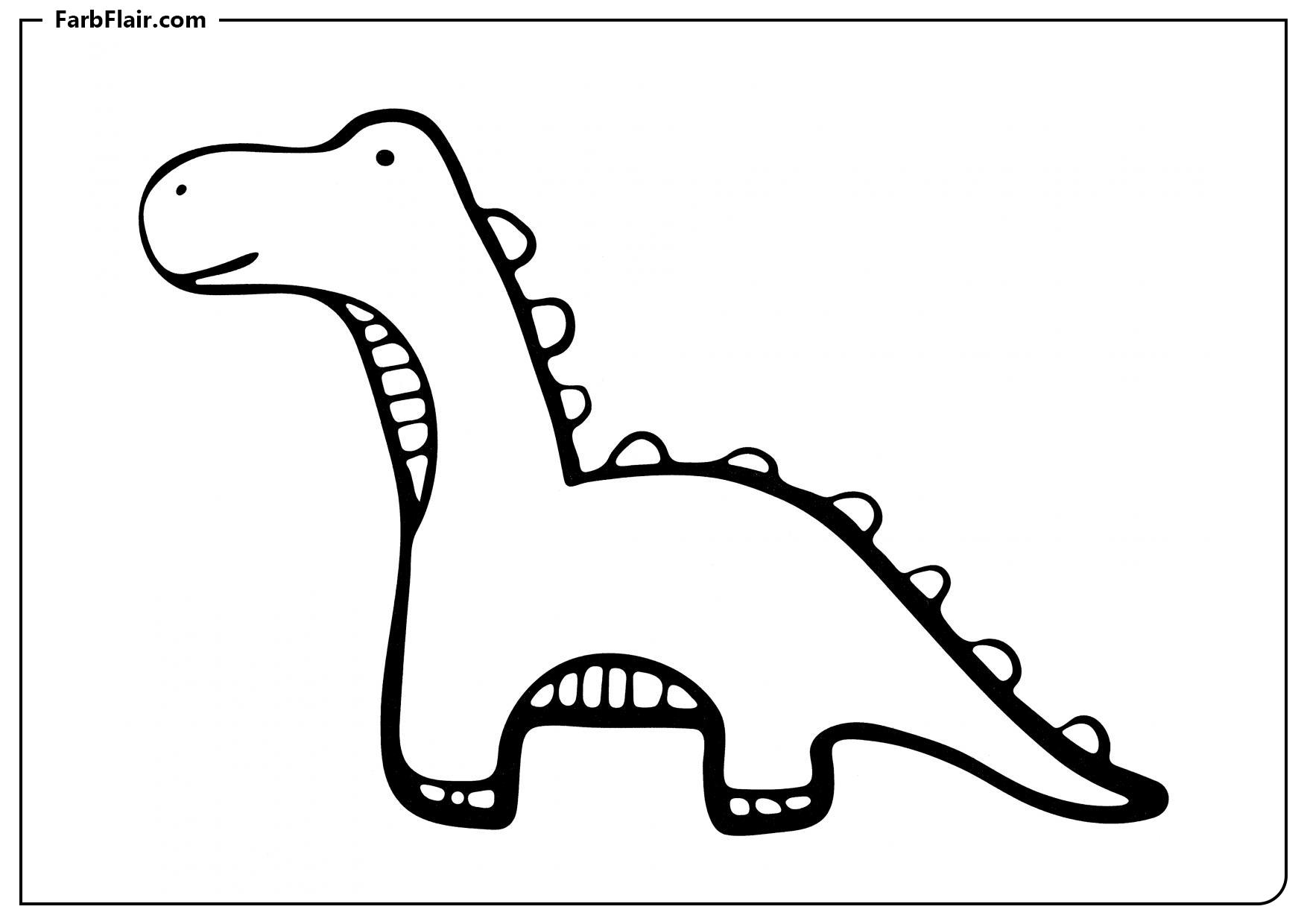 Ausmalbild Lustiger Stegosaurus Kostenloses