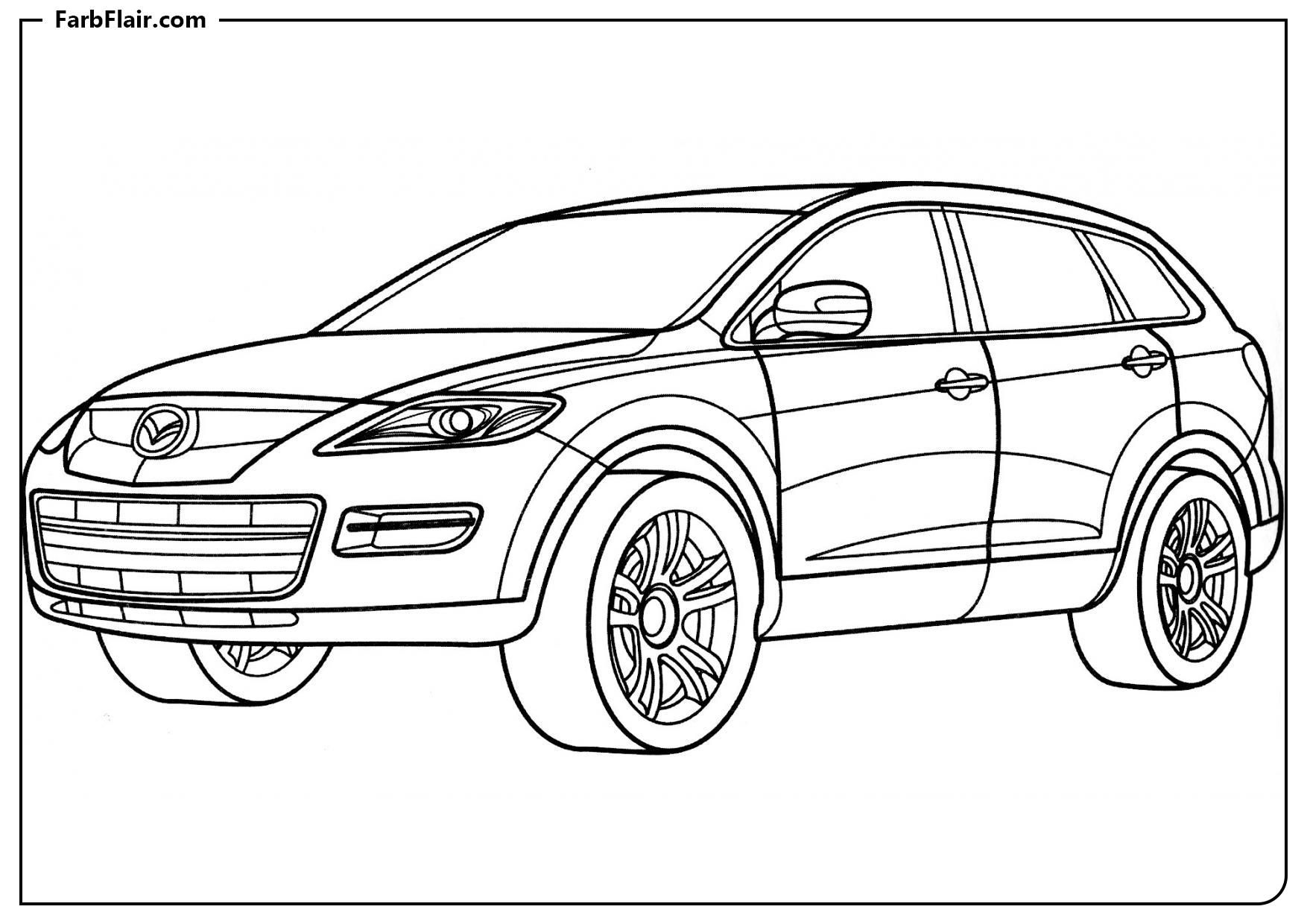 Ausmalbild Mazda CX-9 Kostenloses