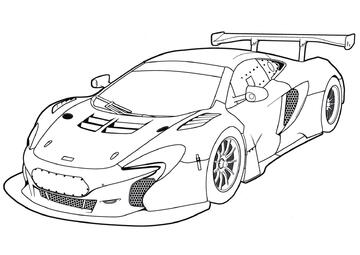 Ausmalbild McLaren 650S GT3