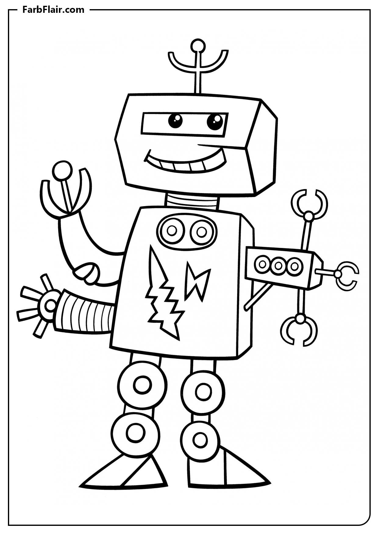 Ausmalbild Mehrzweckroboter Kostenloses