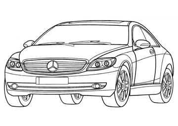 Ausmalbild Mercedes CL 550 Sport