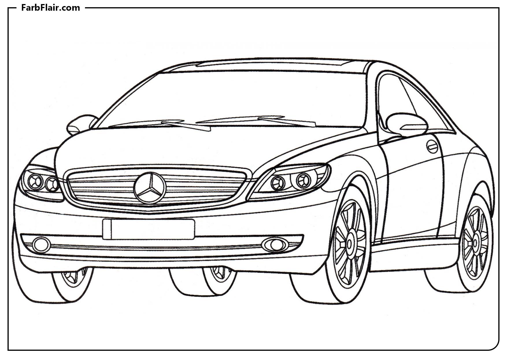 Ausmalbild Mercedes CL 550 Sport Kostenloses