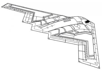 Ausmalbild Northrop B-2 Geist