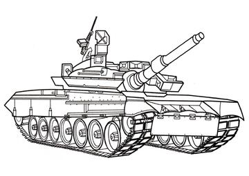 Ausmalbild Panzer T-72