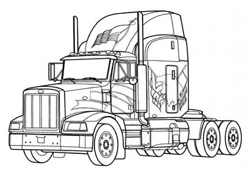 Ausmalbild Peterbilt 377