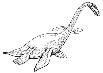 Ausmalbild Plesiosaur