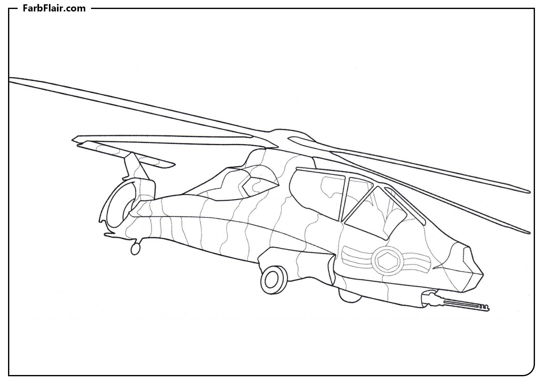 Ausmalbild RAH-66 Comanche Kostenloses